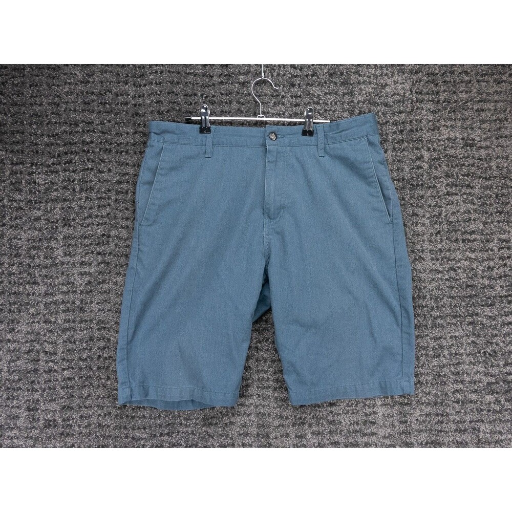 Volcom Chino Shorts Mens 33 Actual 35 Blue Corp Class Twill Casual Skateboard